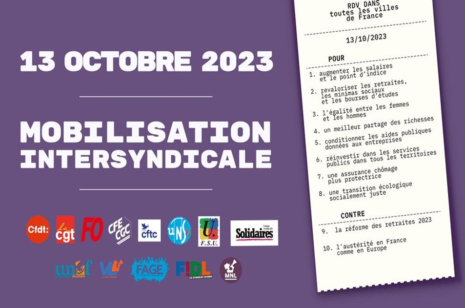 Mobilisation intersyndicale 13 octobre 2023 0aa74